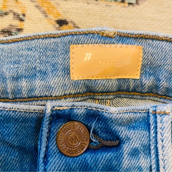 MOTHER Denim The Stunner Ankle Fray in California Cruiser High Rise Skinny 23 - Picture 10 of 12